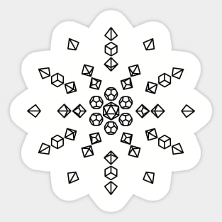 Starburst Polyhedral Dice Sticker